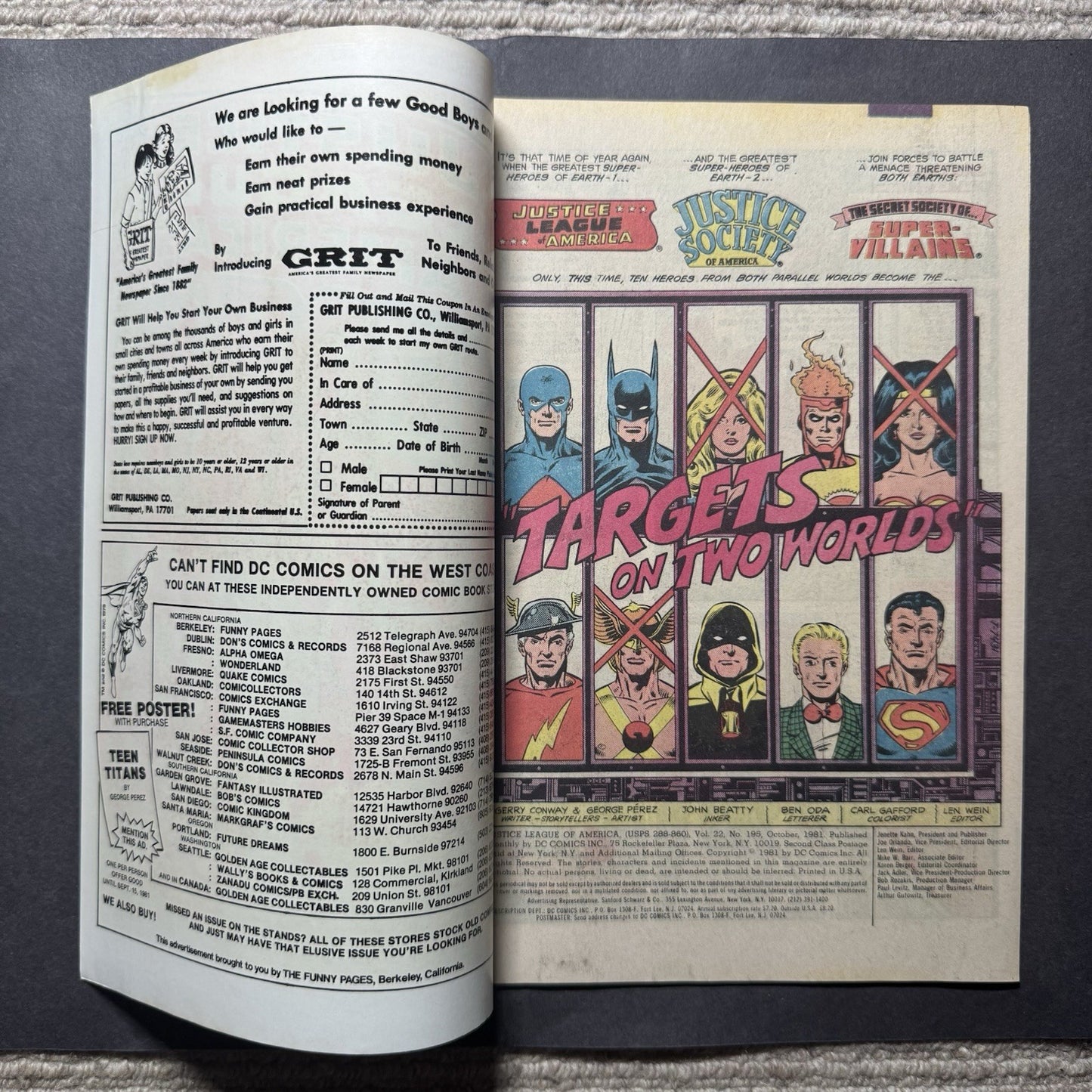 Justice League 195 - Bronze Age Dc Comics 1981