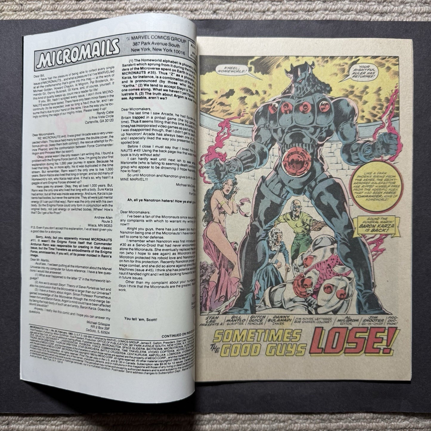Micronauts 50 - Bronze Age Marvel Comics 1983