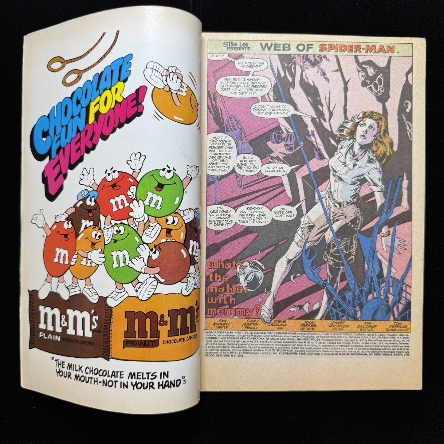 Web Of Spider-Man 33 - Copper Age Marvel Comics 1987