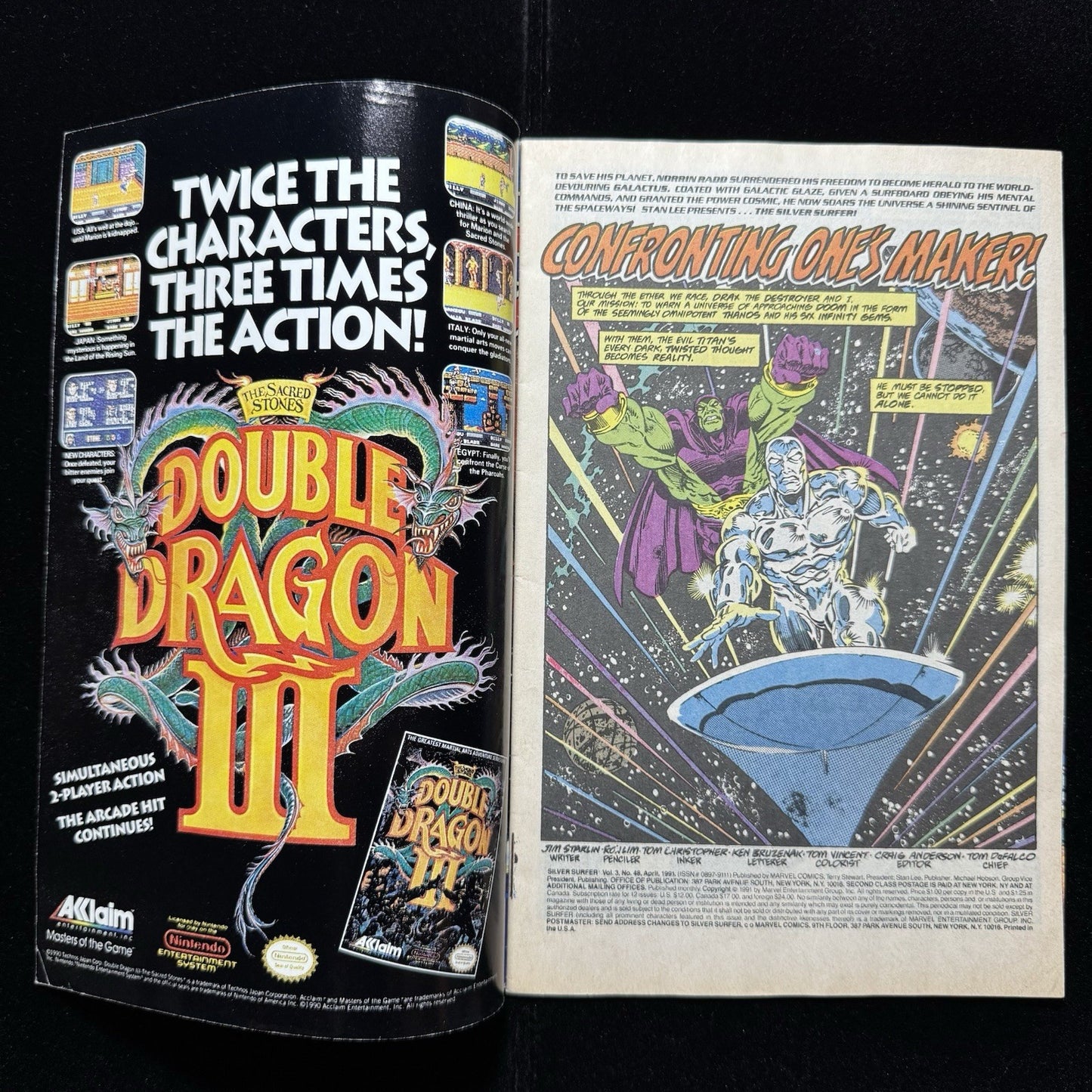 Silver Surfer 48 - Newsstand - Copper Age Marvel Comics 1991