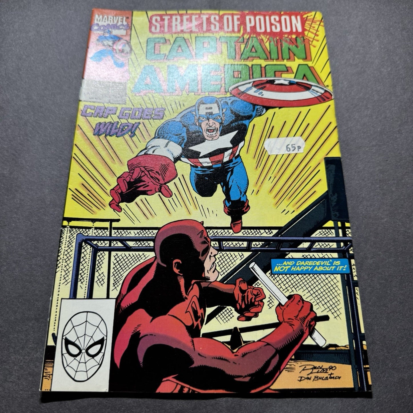 Captain America 375 - Controversial Issue - Copper Age Marvel Comics 1990