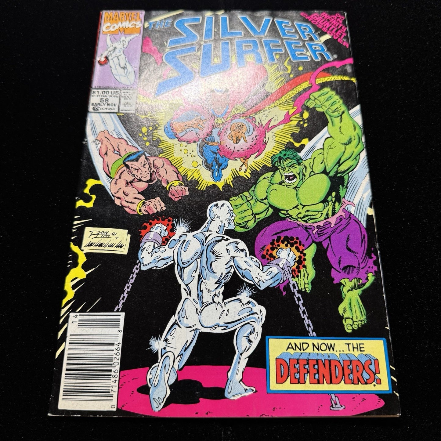 Silver Surfer 58 - Newsstand - Copper Age Marvel Comics 1991