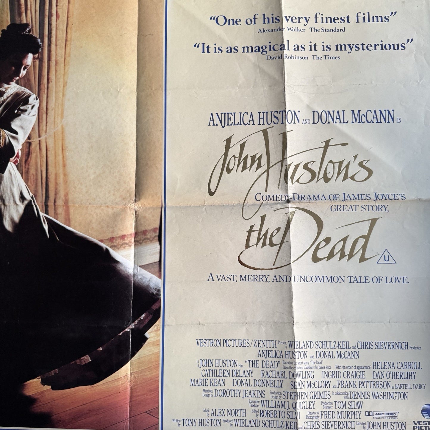 The Dead 1987 Original UK Quad Cinema Poster - Gold Foil Title - Scarce