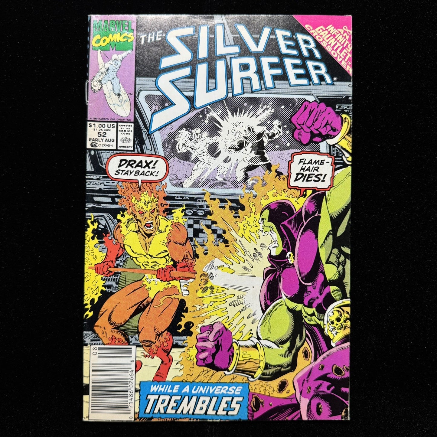 Silver Surfer 52 - Newsstand - Copper Age Marvel Comics 1991