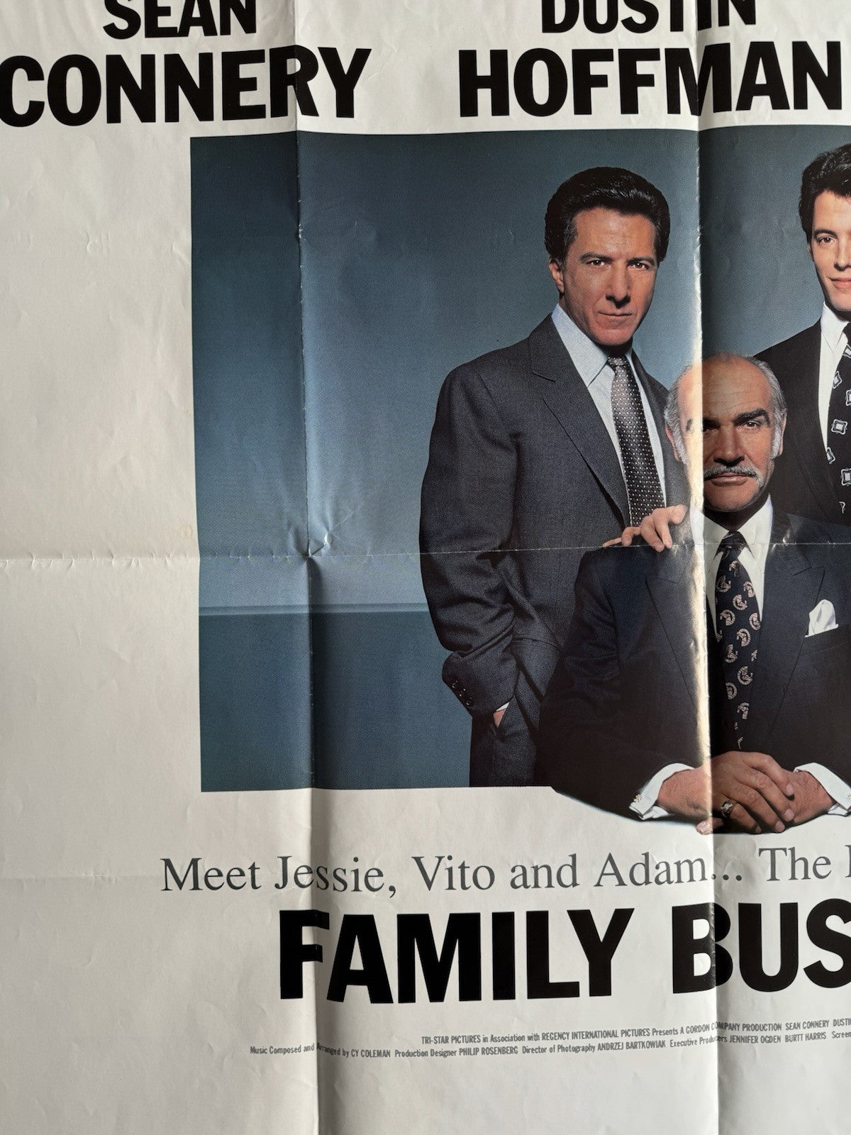 Family Business 1989 - Original UK Quad Movie Poster - Dustin Hoffman - Folded