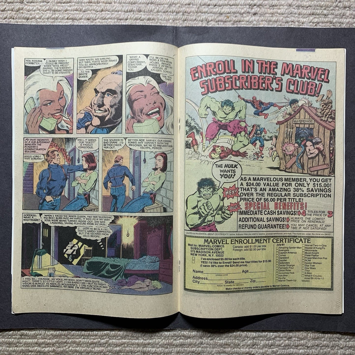 Uncanny x-men 151/ Bronze Age Marvel Comics 1981