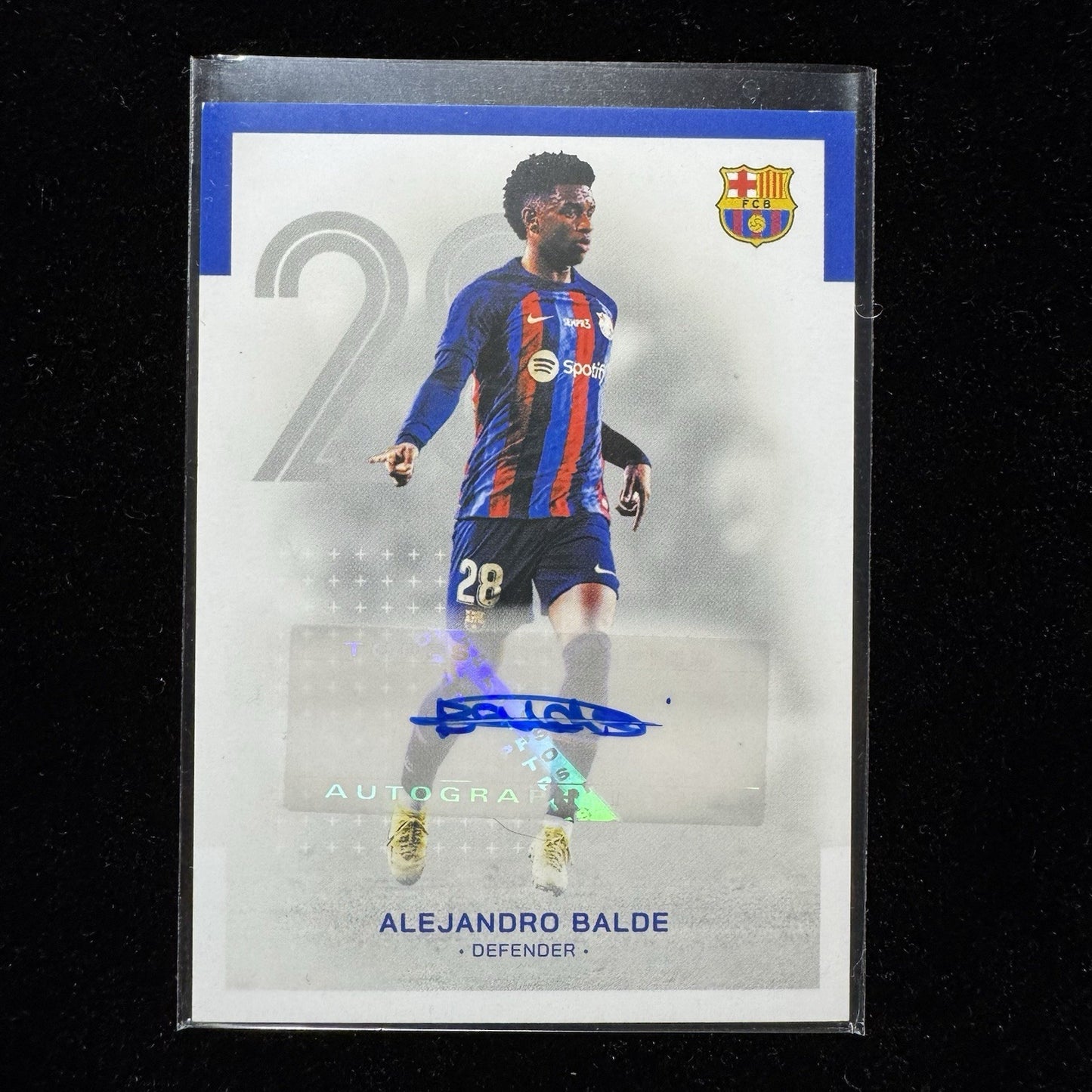 Alejandro Balde Auto AU-AB 2022-23 Topps FCBarcelona Autograph Card