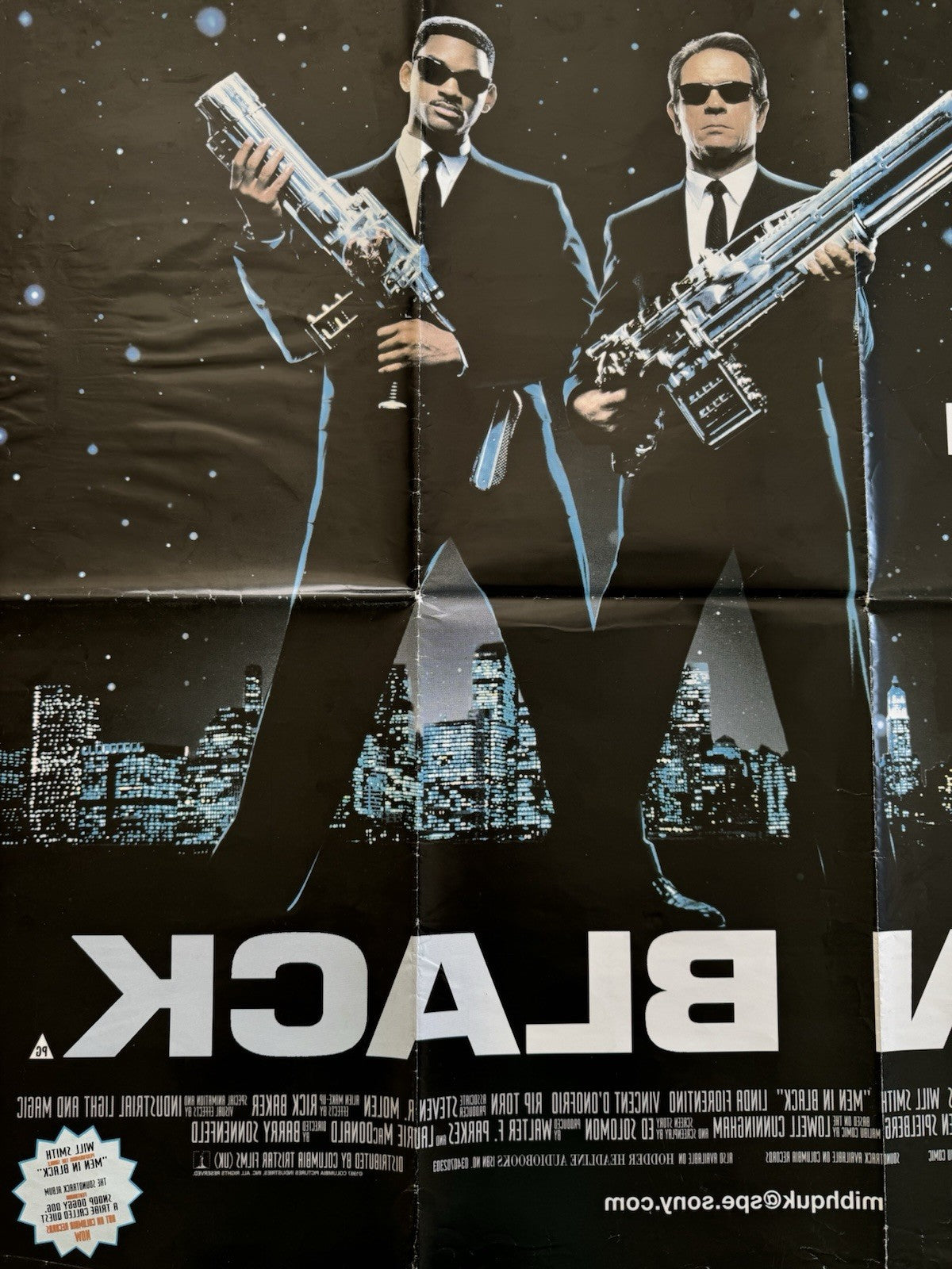 Men in Black 1997 - Original UK Quad Poster – Folded – Vintage Double Sided