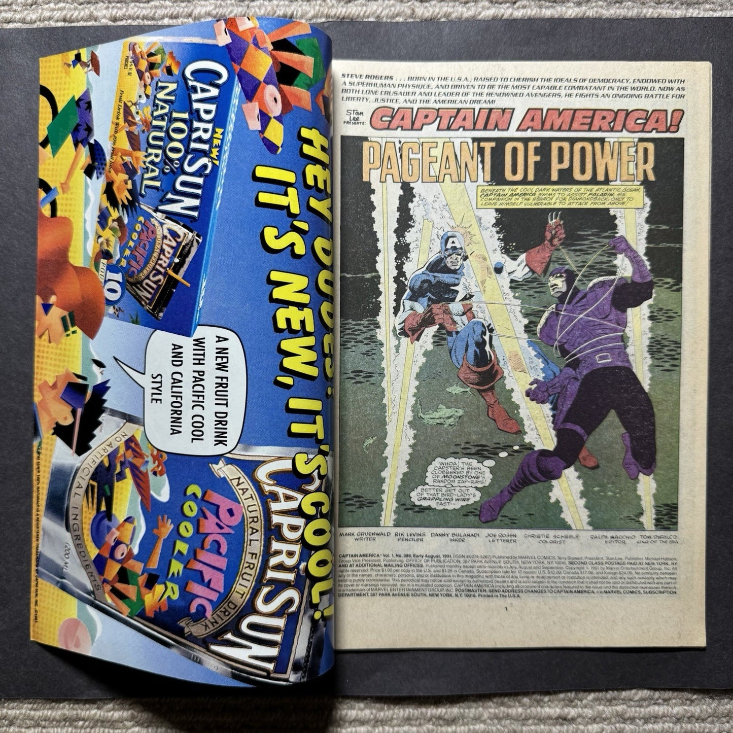 Captain America 389 - Copper Age Marvel Comics 1991