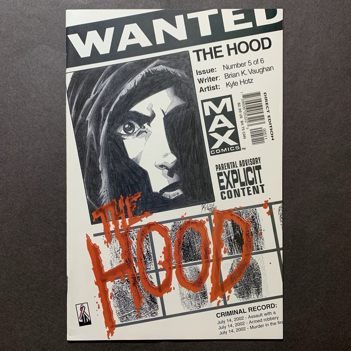 The Hood 1-5/ Modern Age Marvel Comics 2002