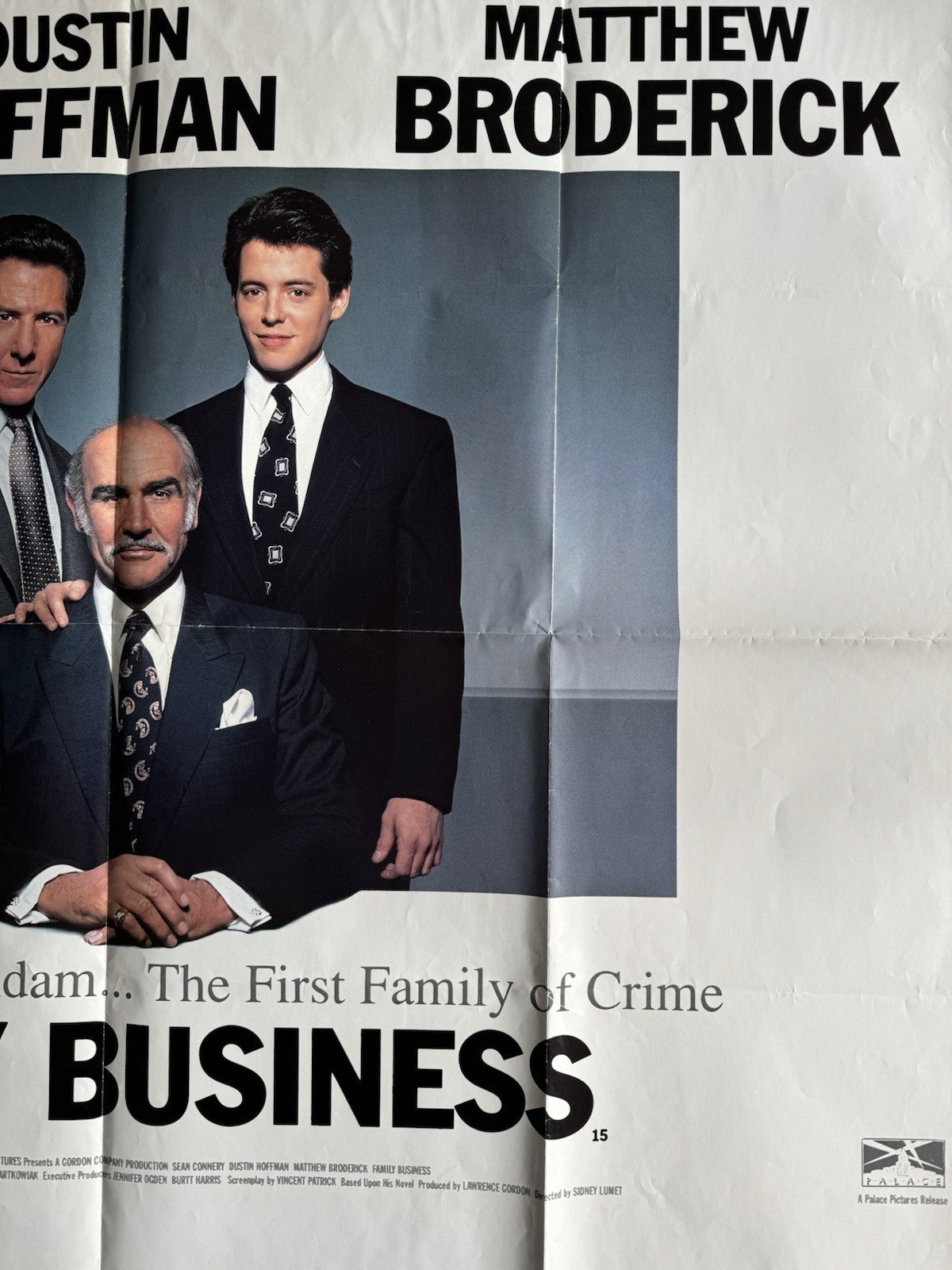 Family Business 1989 - Original UK Quad Movie Poster - Dustin Hoffman - Folded