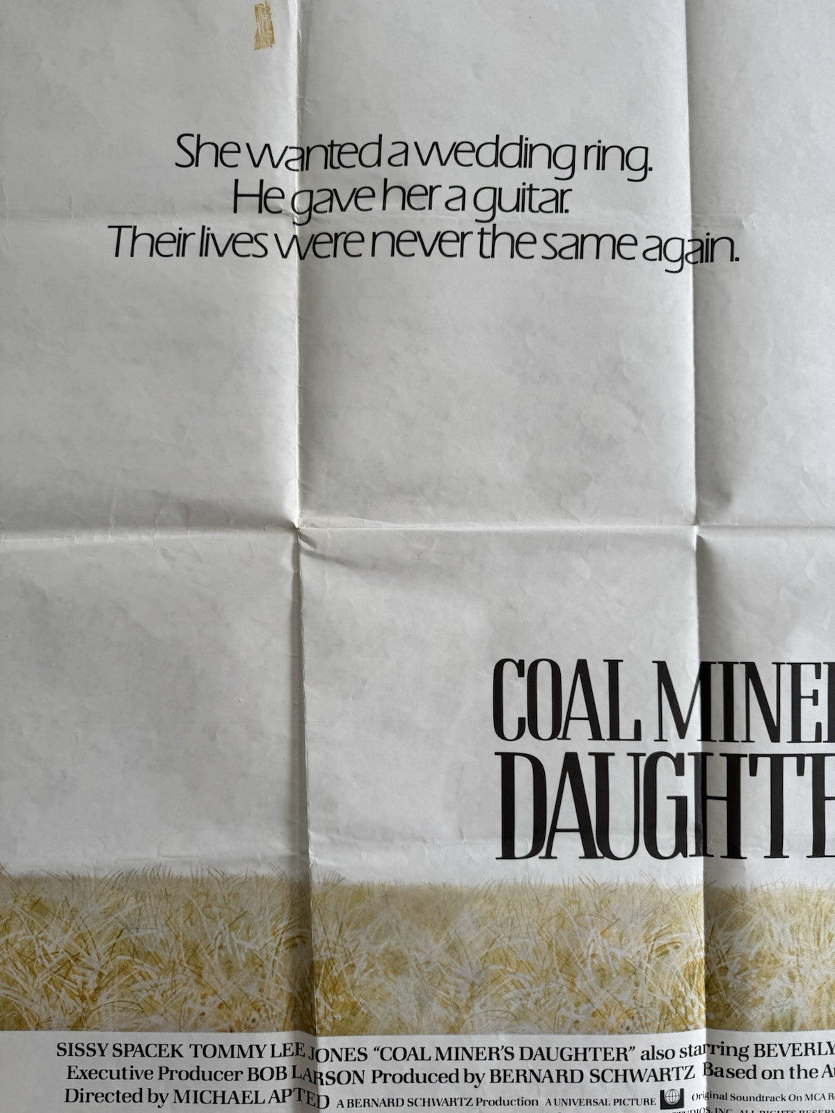 Coal Miner’s Daughter 1989 - Original UK Quad Movie Poster - Folded