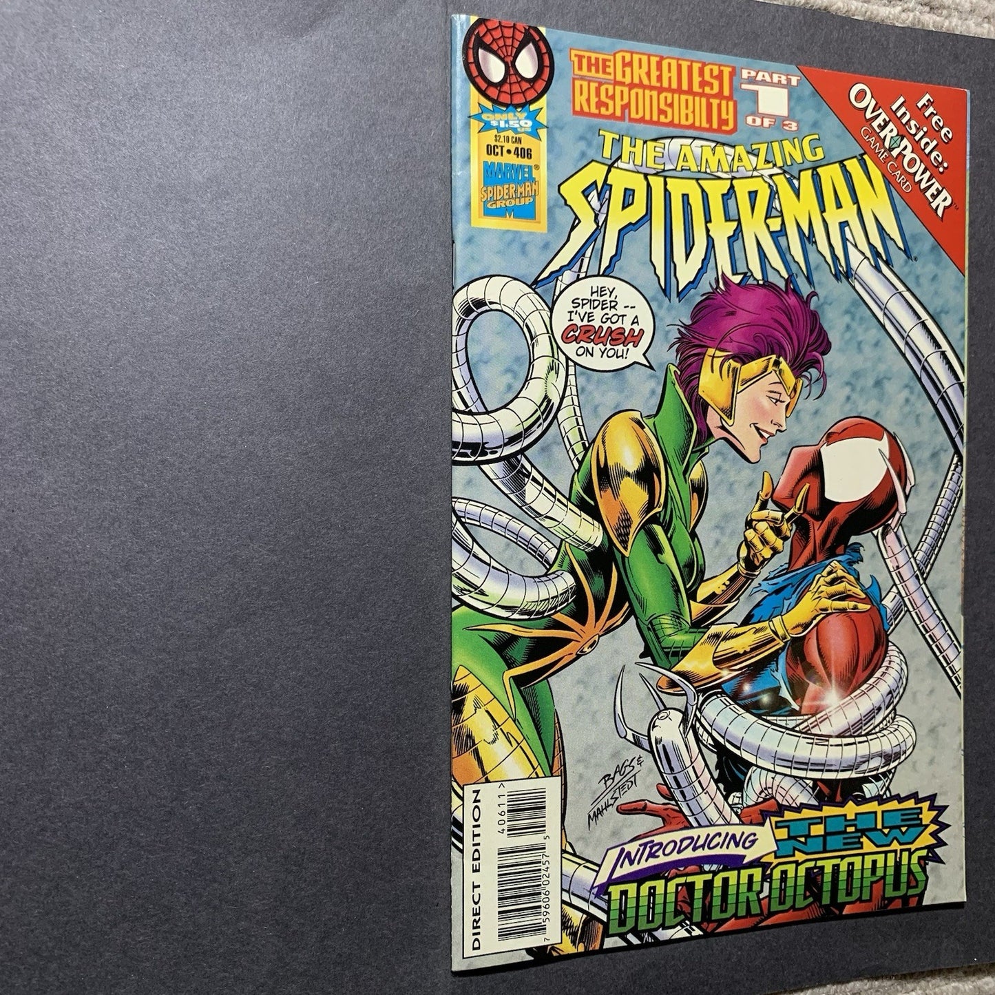 Amazing Spider-Man 406 + Trading Cards/ Modern Age Marvel Comics 1995