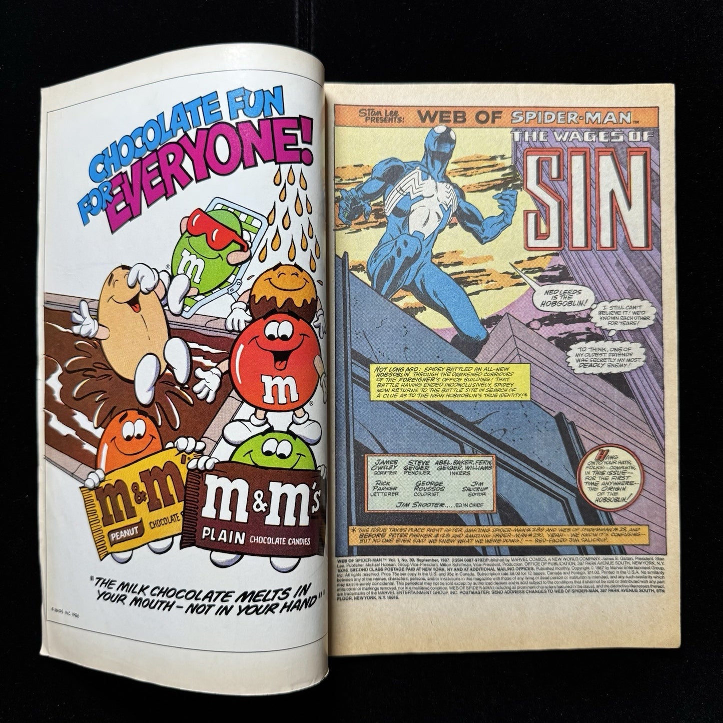 Web Of Spider-Man 30 - Copper Age Marvel Comics 1987