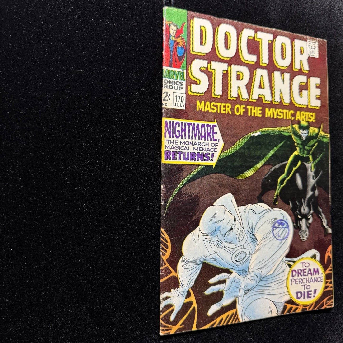 Doctor Strange 170 - 1st Cover App Of Nightmare - Silver Age Marvel Comics 1968