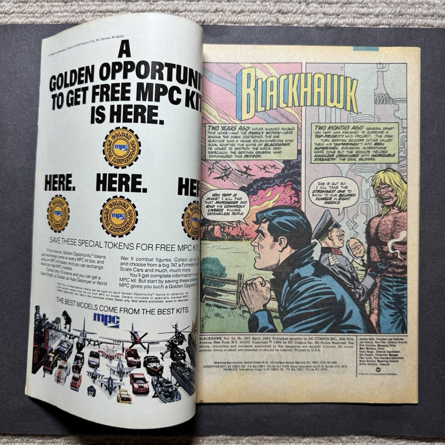 Blackhawk 257 - Bronze Age Dc Comics 1983