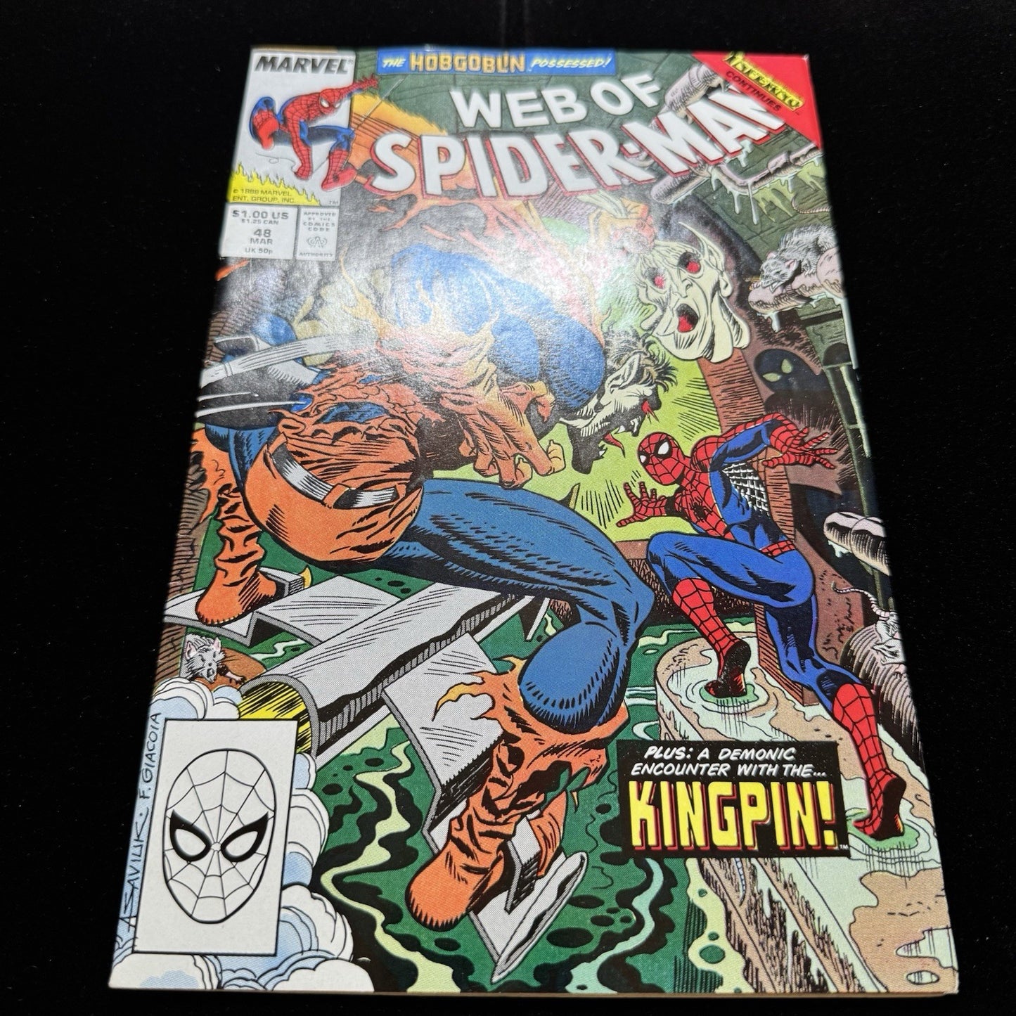 Web Of Spider-Man 48 - 1st App Of Demogoblin - Copper Age Marvel Comics 1989