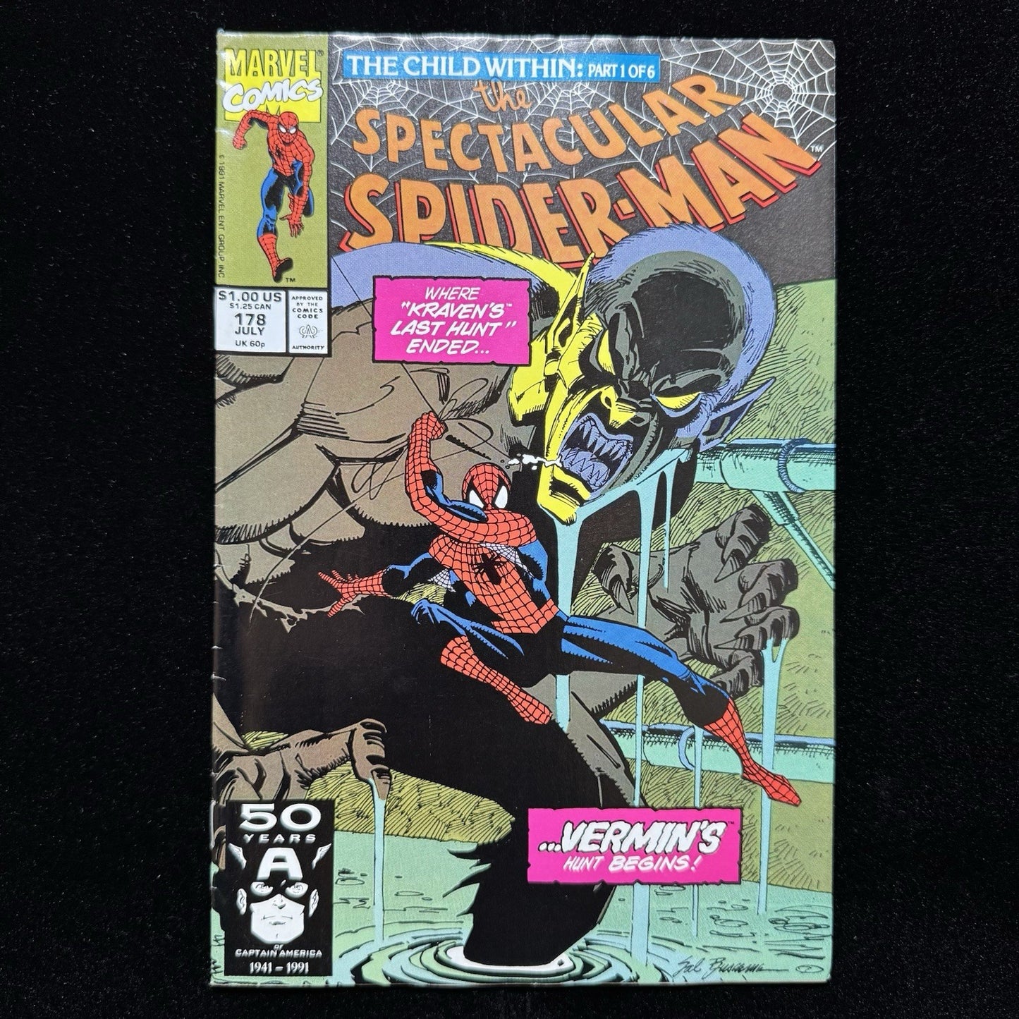 Spectacular Spider-Man 178 - 1st App Of Dr Ashley Kafka - Copper Age Marvel 1991