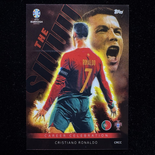 Cristiano Ronaldo Career Celebration Ultra Rare Topps Match Attax Euro 2024