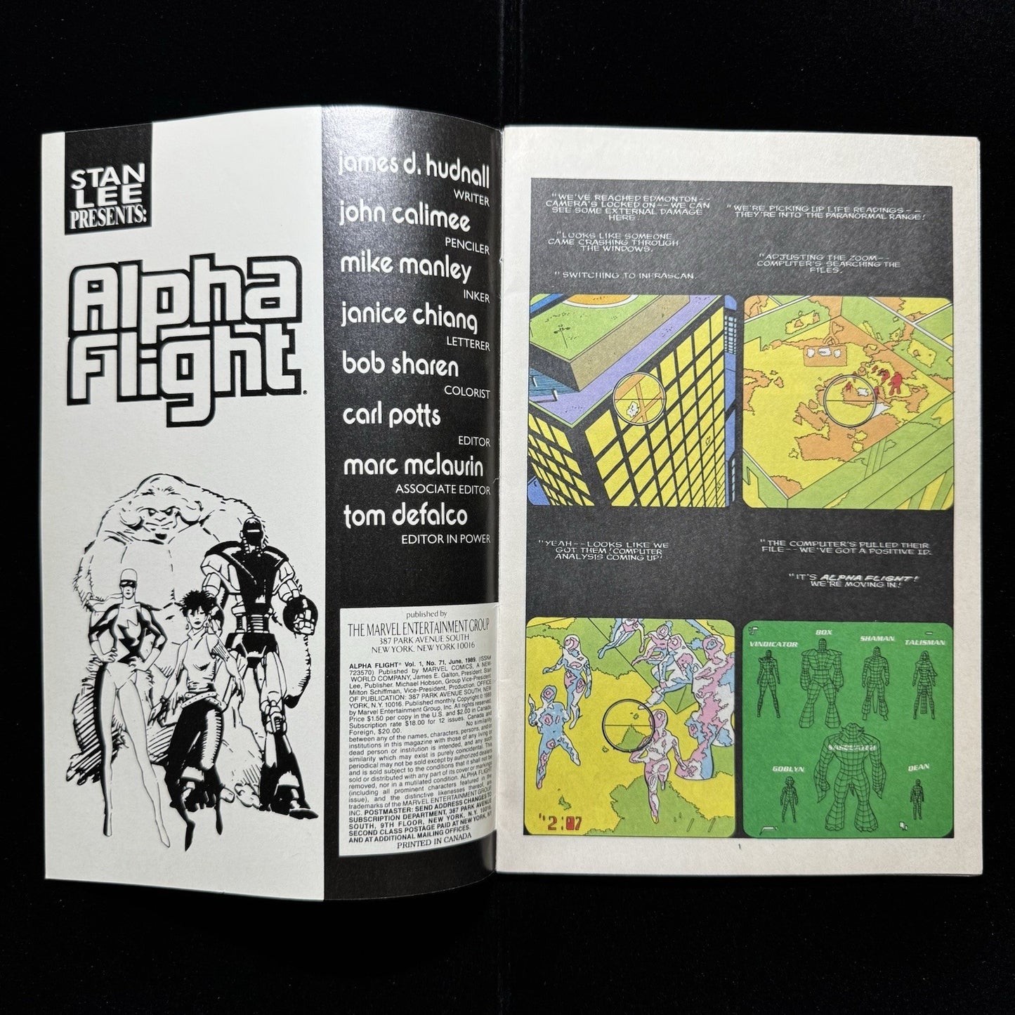 Alpha Flight 71 - Copper Age Marvel Comics 1989