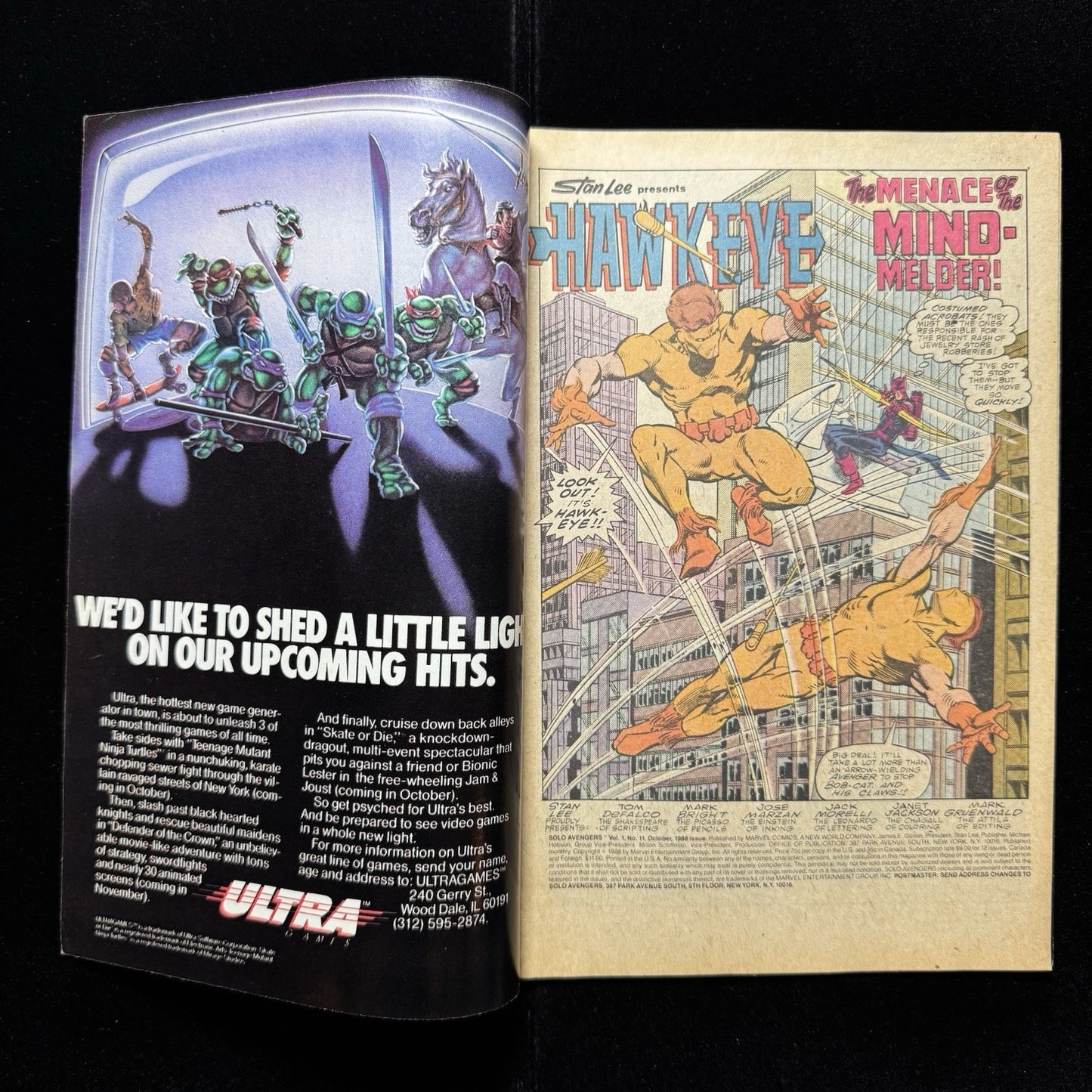 Solo Avengers 11 - Copper Age Marvel Comics 1988