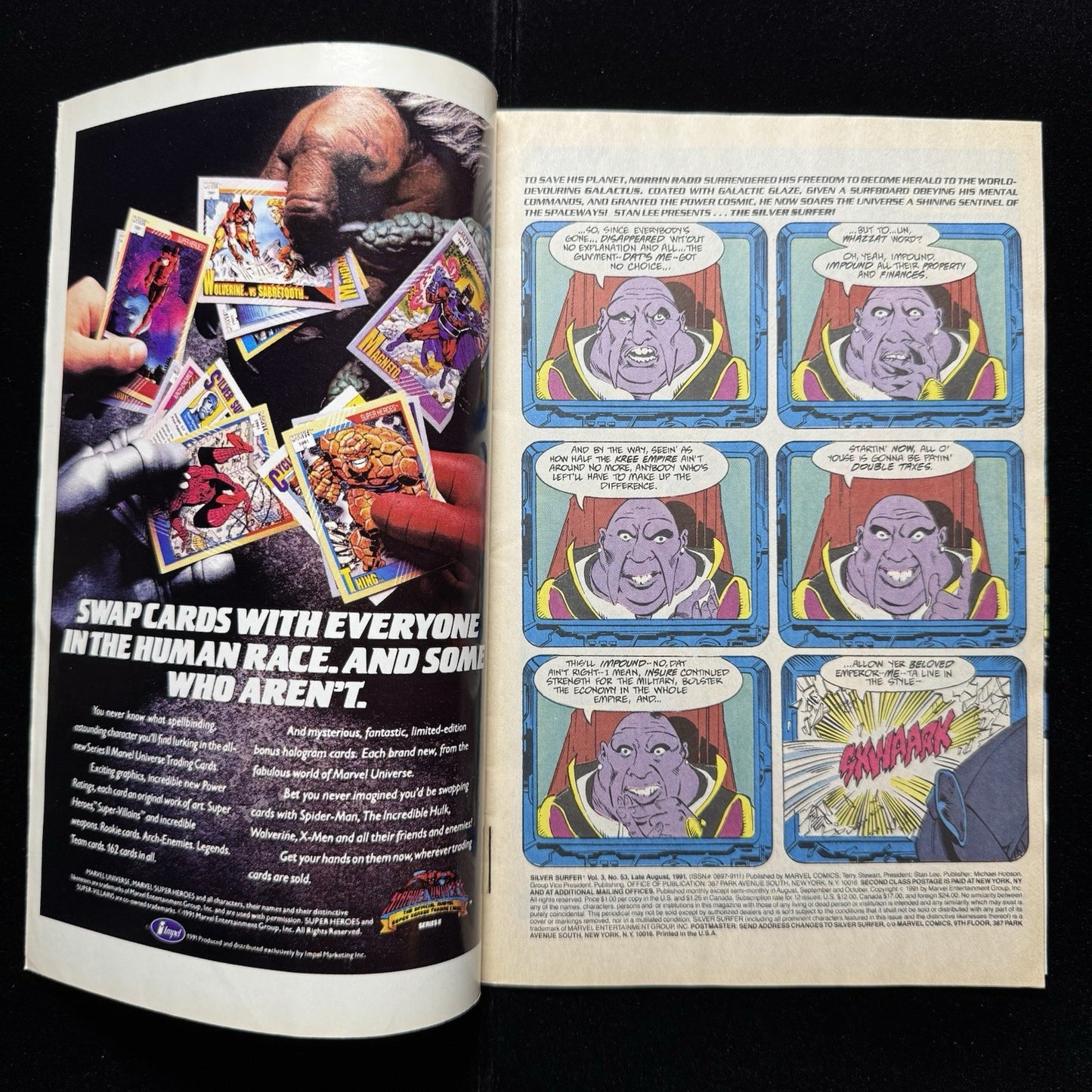 Silver Surfer 53 - 1st App Ael-Dan - Newsstand - Copper Age Marvel Comics 1991