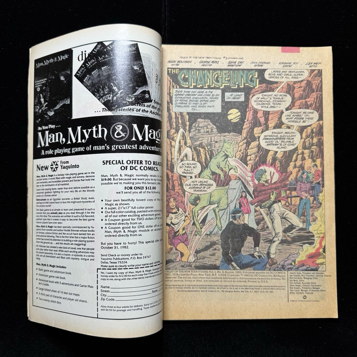 Takes Of The New Teen Titans 3 - Origin Of Beast Boy - Bronze age Dc Comics 1982