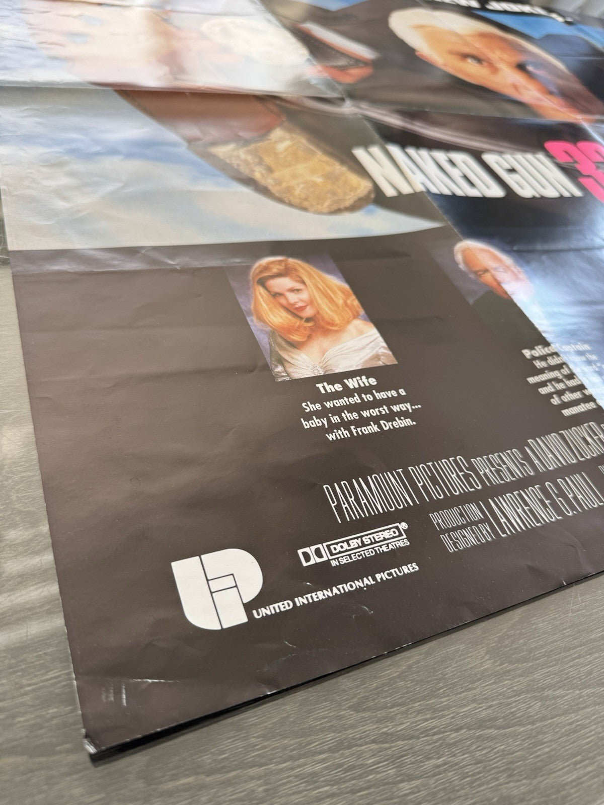 Naked Gun 33⅓ The Final Insult (1994) Original UK Quad Poster - Folded - Vintage
