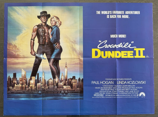 Crocodile Dundee II 1988 Original UK Quad Poster - Folded - Vintage Poster