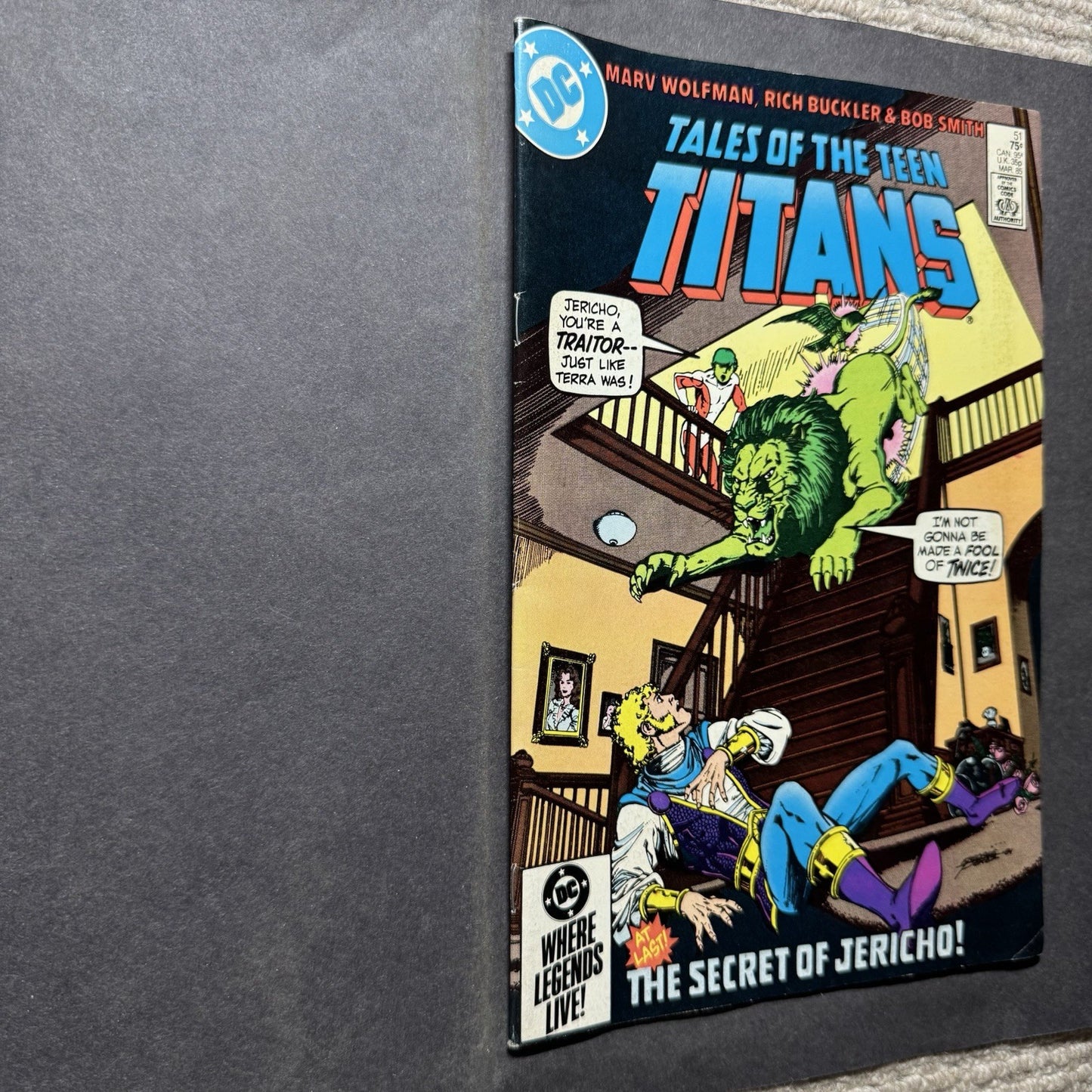 Tales Of The Teen Titans 51 - 1st Cameo Of Azrael - Copper Age Dc Comics 1985