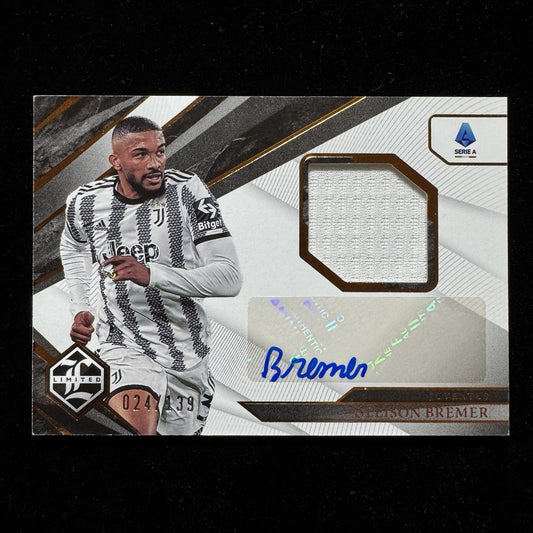 Gleison Bremer Match Worn Patch Auto Panini Chronicles Juventus Numbered  /139