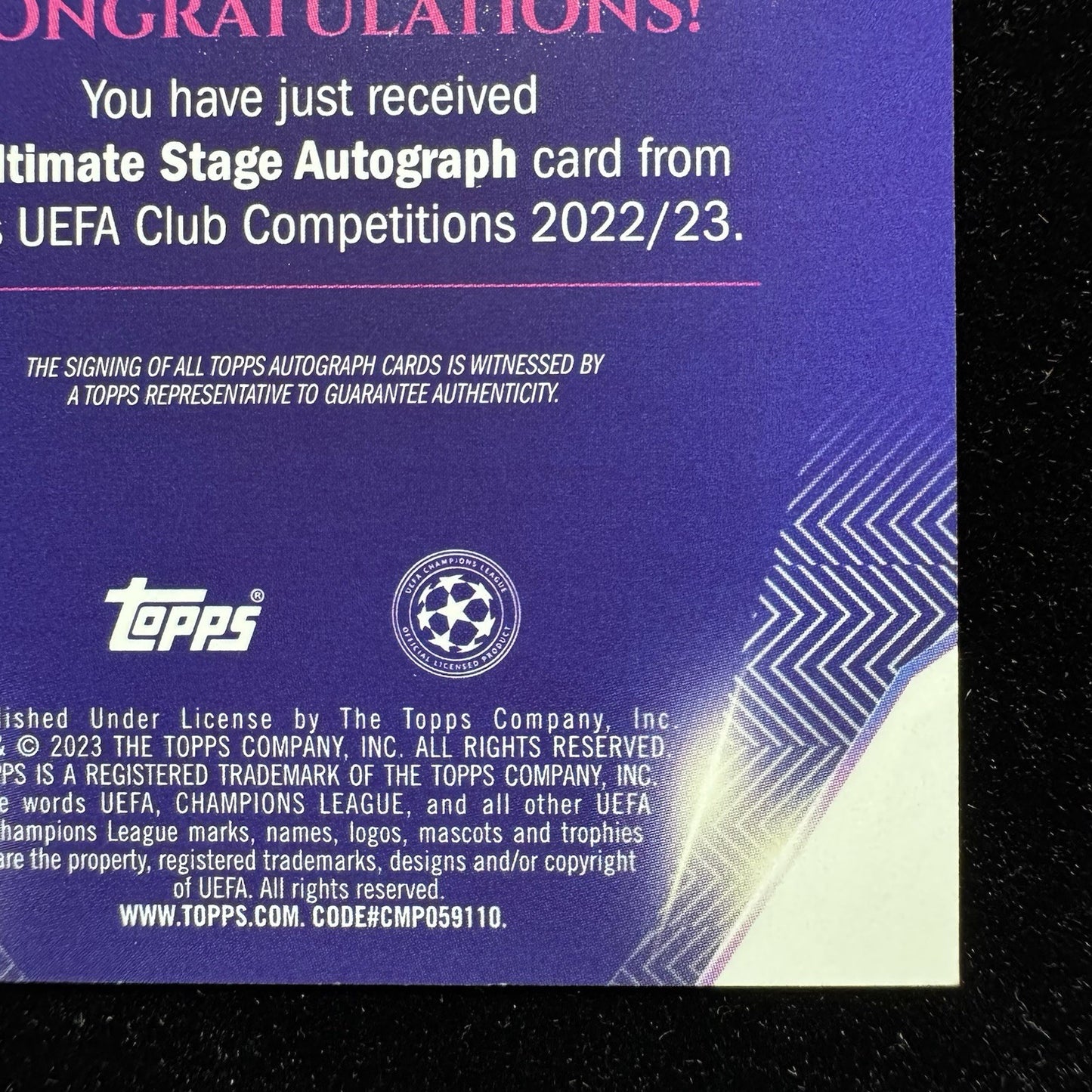 Romelu Lukaku Ultimate Stage Auto US-RL2022-23 Topps UEFA Inter Milan
