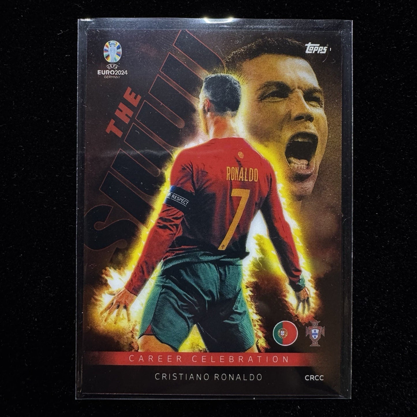 Cristiano Ronaldo Career Celebration Ultra Rare Topps Match Attax Euro 2024