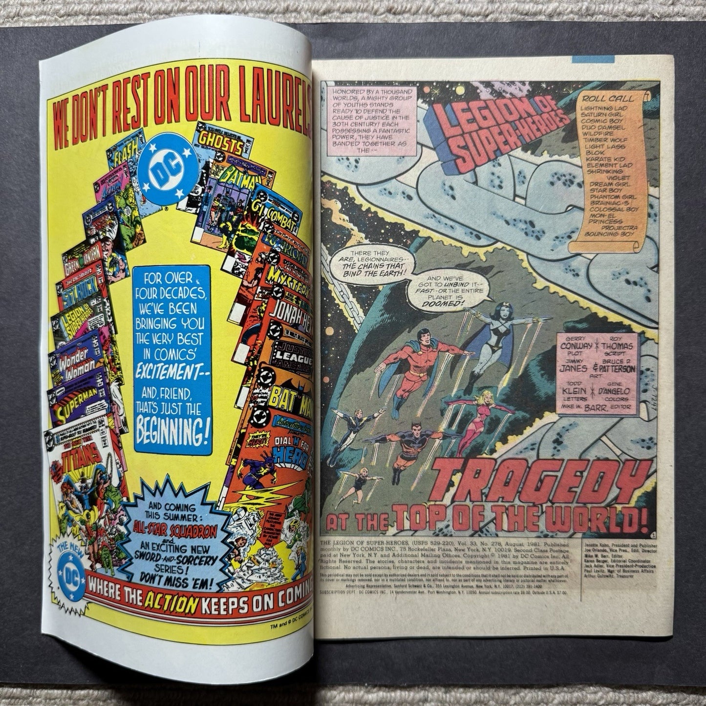 Legion Of Super-Heroes 278 - Bronze Age Dc Comics 1981