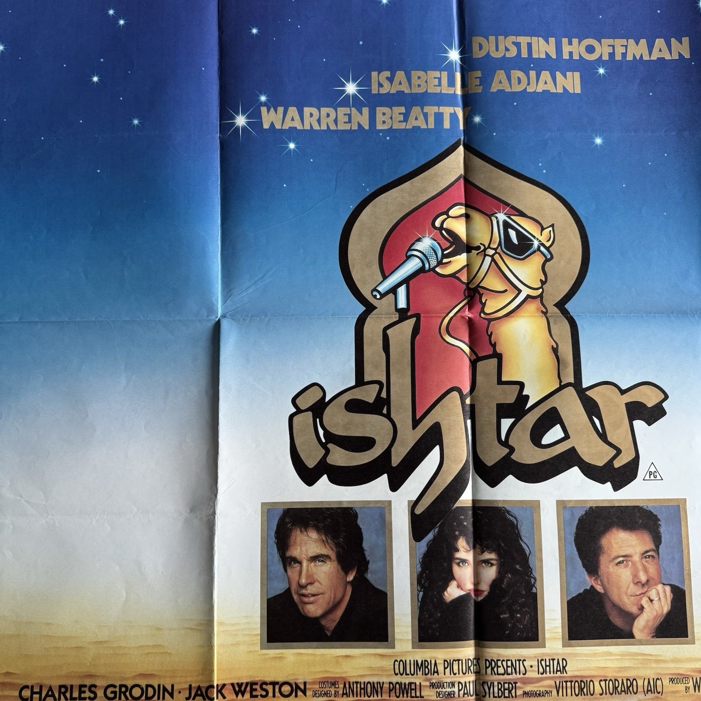 Ishtar 1987 Original UK Quad Cinema Poster Warren Beatty Dustin Hoffman