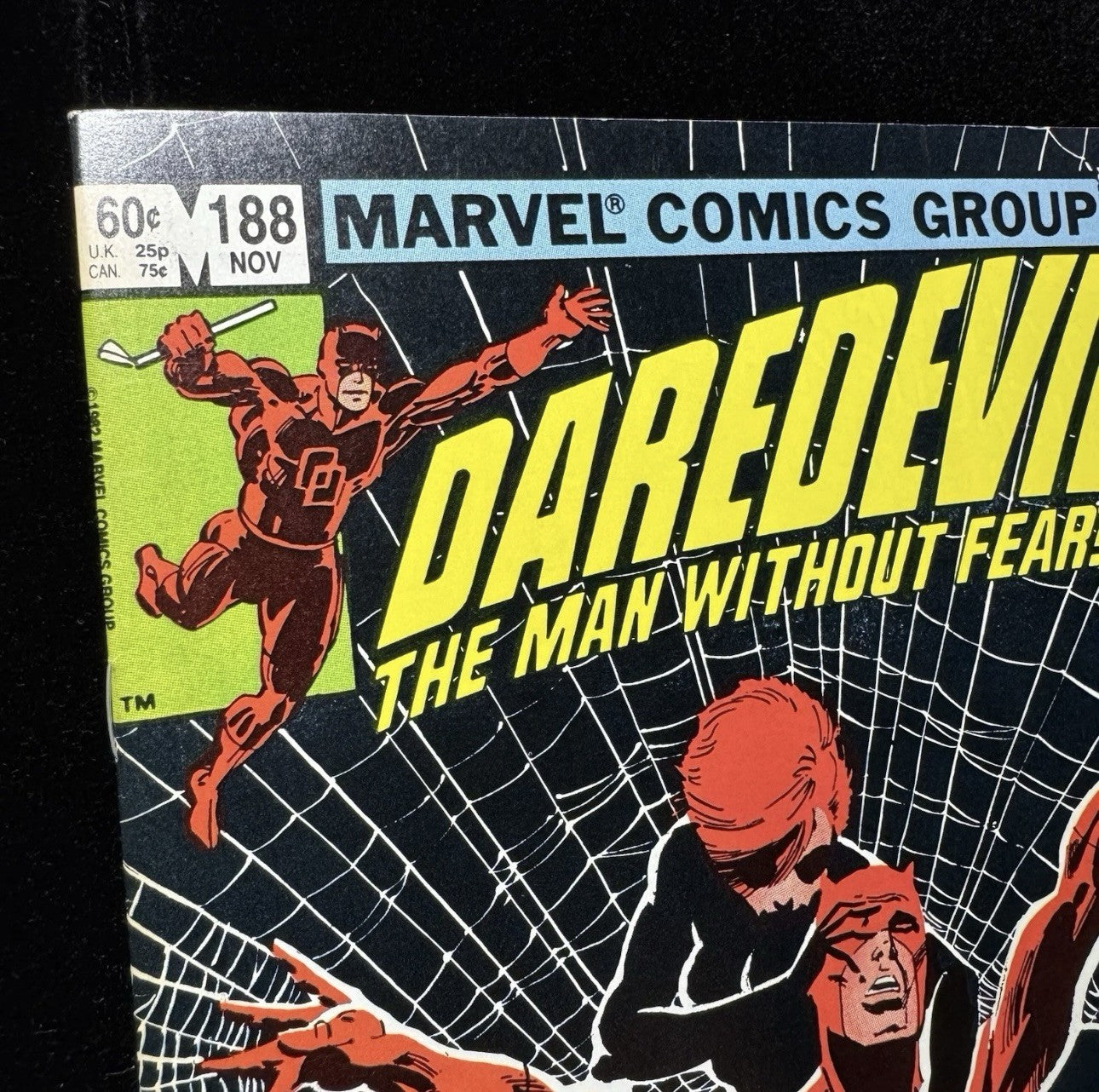 Daredevil 188 - Iconic Cover Art By Frank Miller - Bronze Age Marvel comics 1982