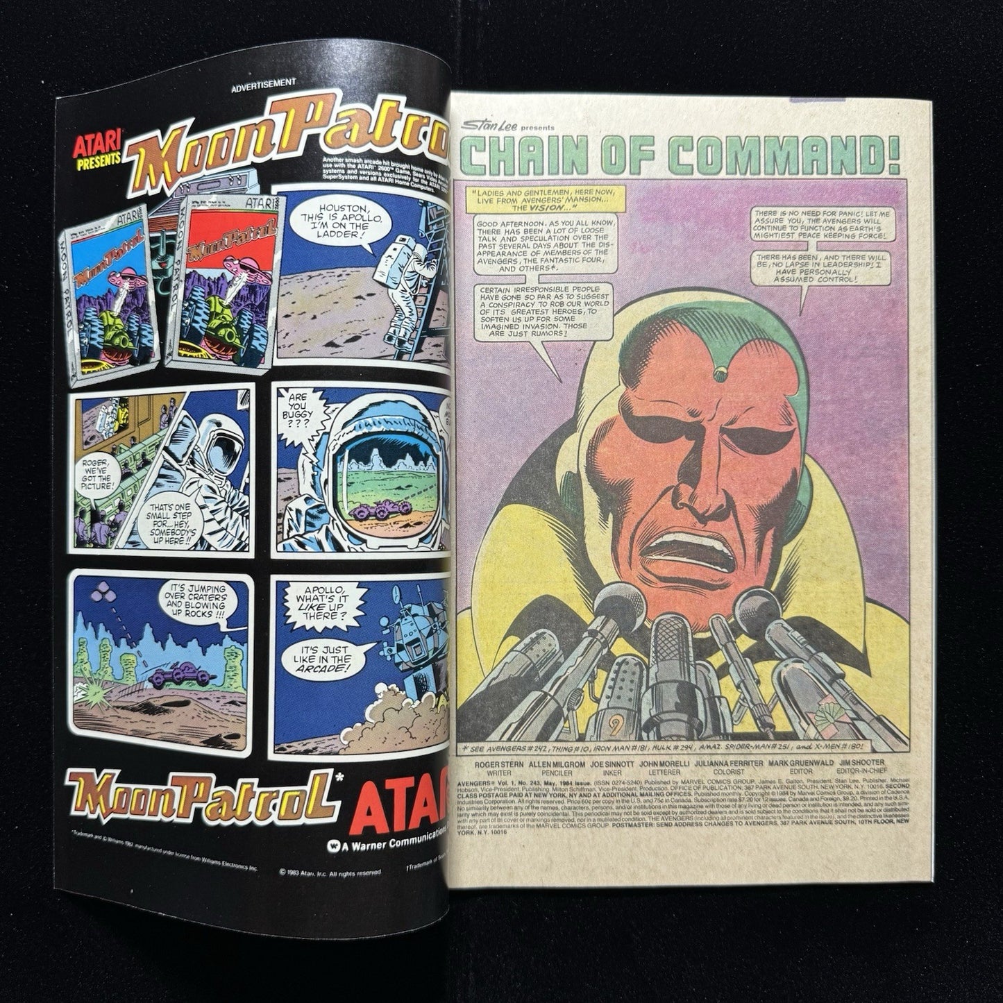 Avengers 243 - 1st Mention West Coast Avengers - Copper Age Marvel Comics 1984