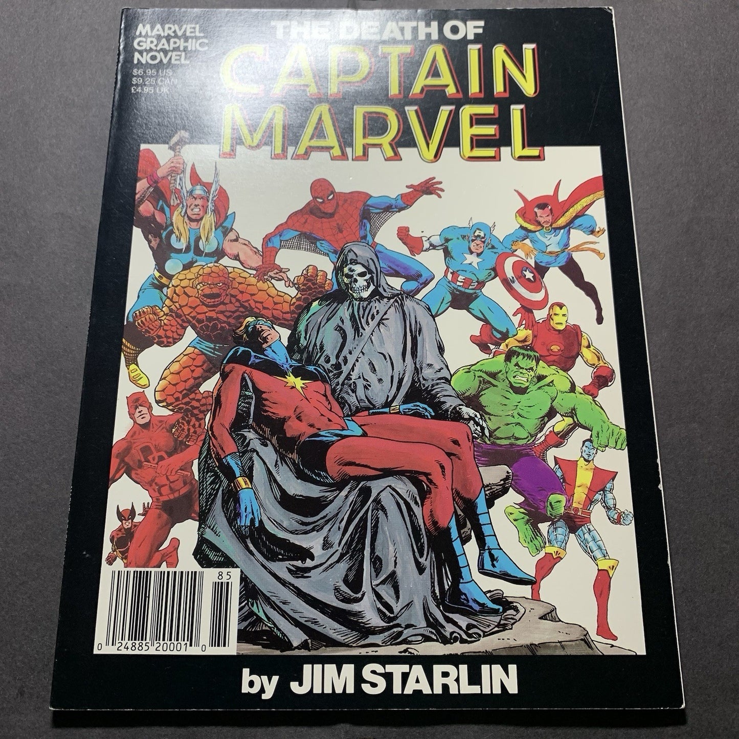 Marvel Graphic Novel 1 Death Of Captain Marvel/ Bronze Age Marvel Comics 1982