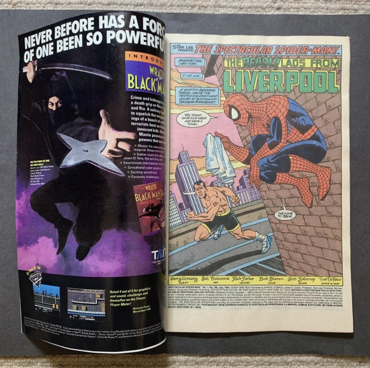 Spectacular Spider-Man 166 - Copper Age Marvel Comics 1990
