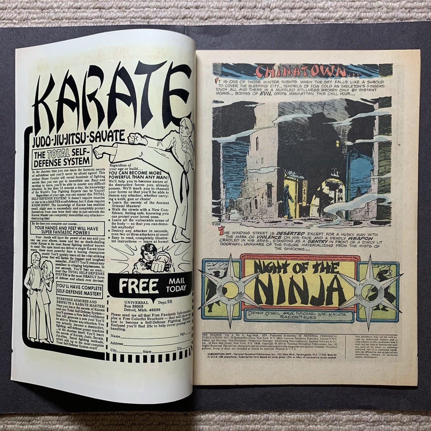 The Shadow 6/ Bronze Age Dc Comics 1974