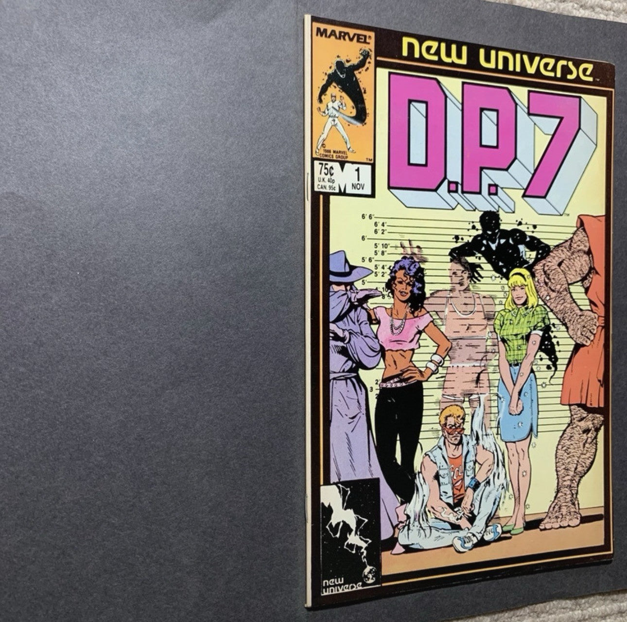 D.P.7 1 - 1st Team Appearance Of D.P.7 - Copper Age Marvel Comics 1986