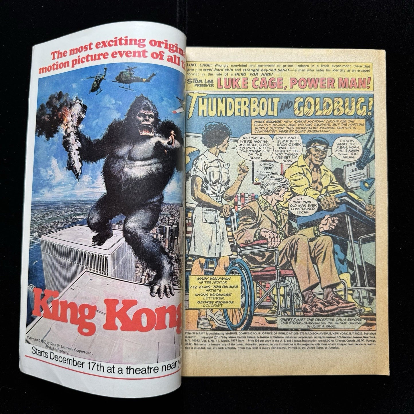Like Cage Power Man 41 - 1st App Bill Carver & Goldbug - Bronze Age Marvel 1977