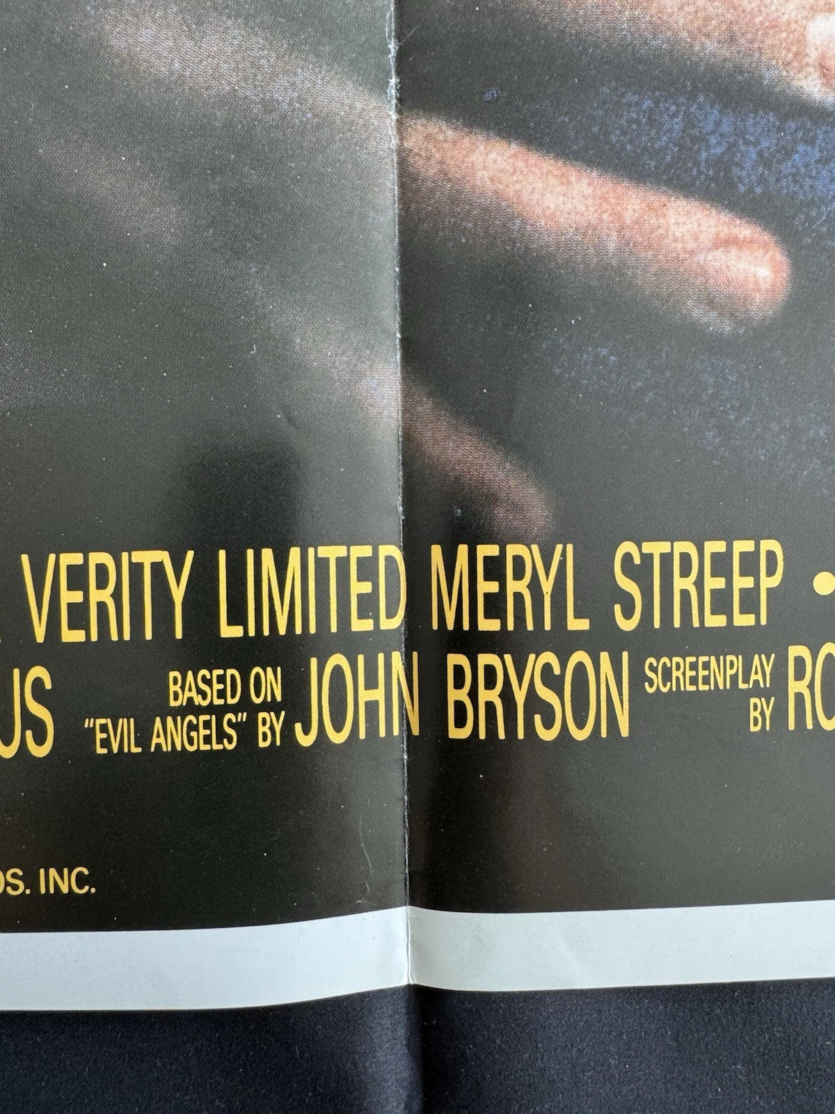A Cry In The Dark 1988 - Original UK Quad Cinema Poster - Meryl Streep - Folded