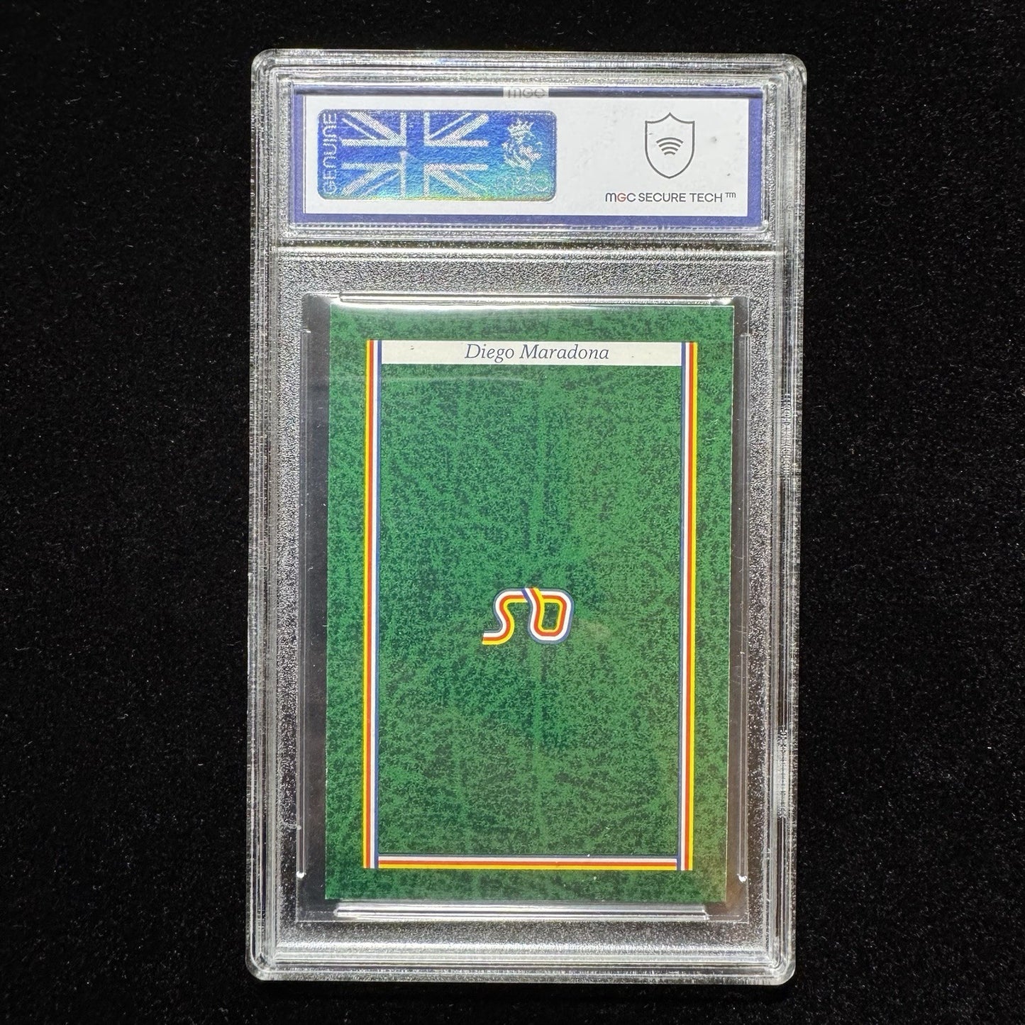 1987 Question of Sport Diego Maradona UK PrintMGC 8 Graded Card