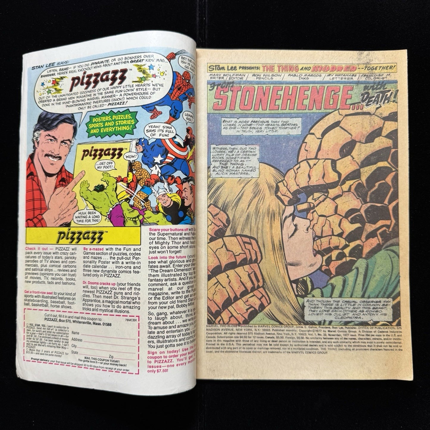 Marvel Two In One 33 - Bronze Age Marvel Comics 1977