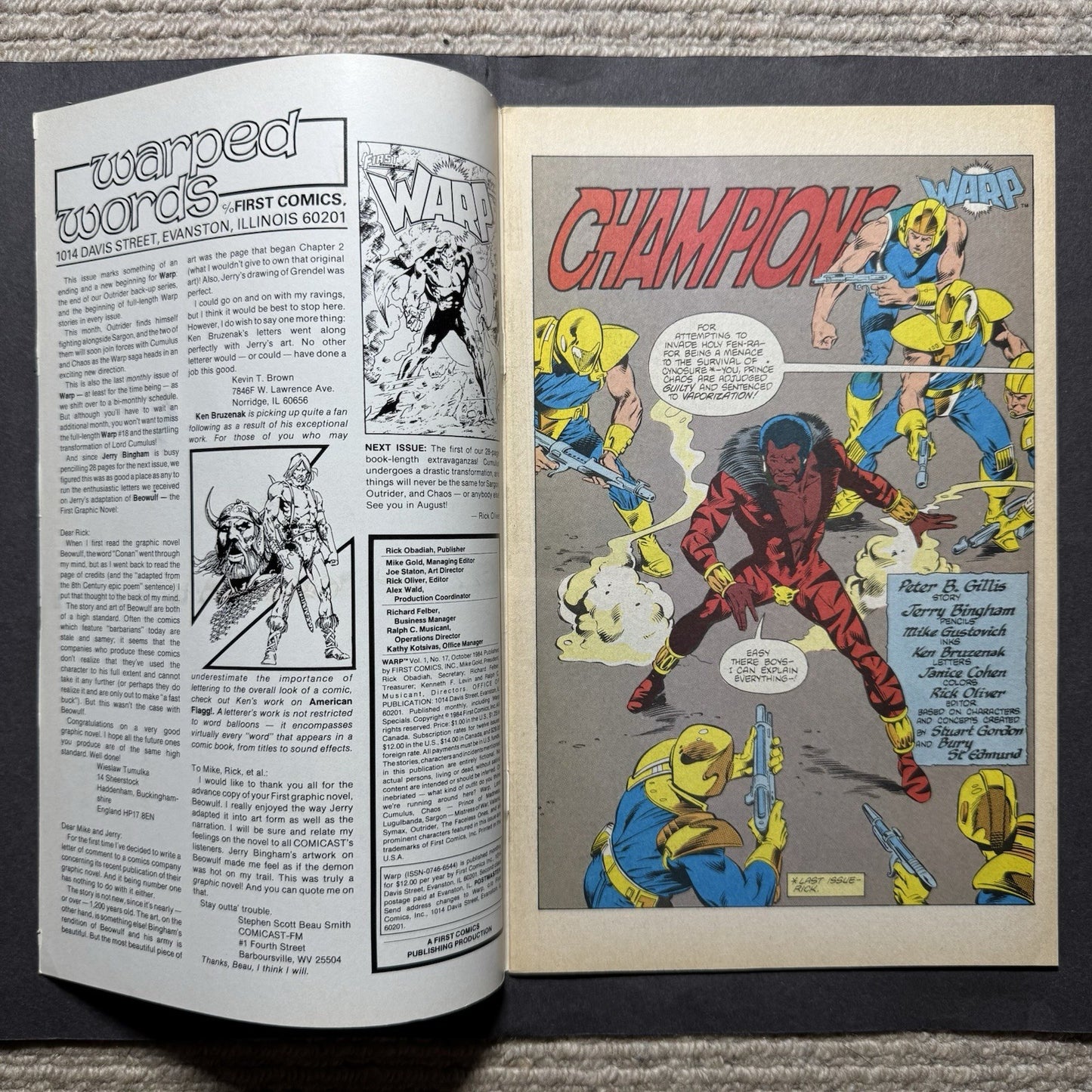 Warp 17 - Copper Age First Comics 1984