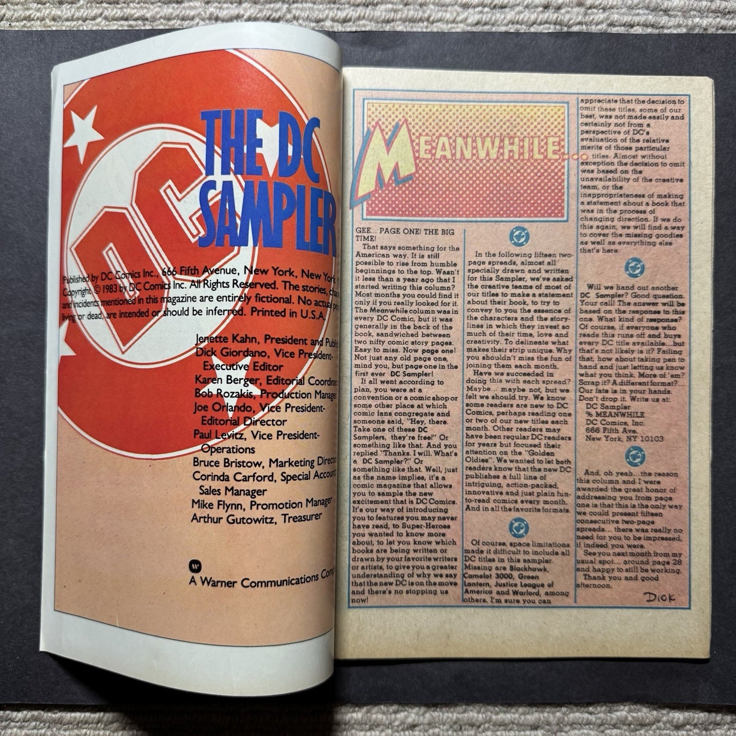 Dc Sampler 1 - Bronze Age Dc Comics 1983