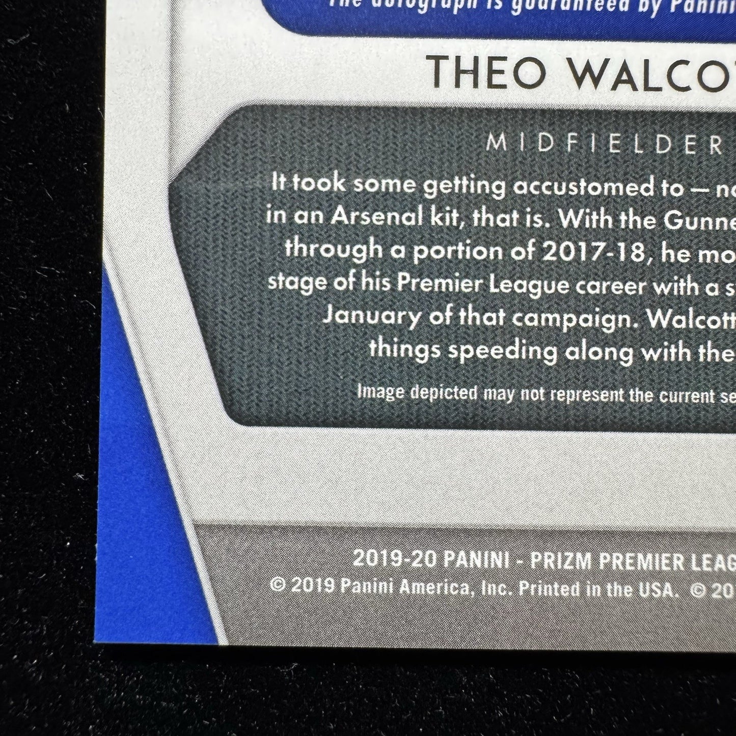 Theo Walcott Prizm Auto S-TWA 2019-20 PaniniEverton Autograph Card