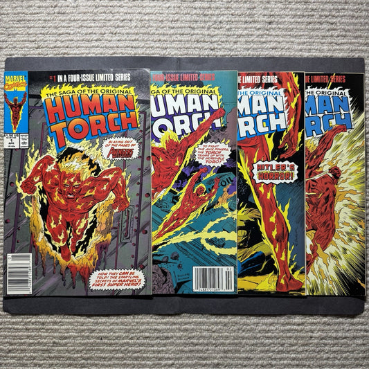 Human Torch 1-4 Full Set/ Copper Age Marvel Comics 1990