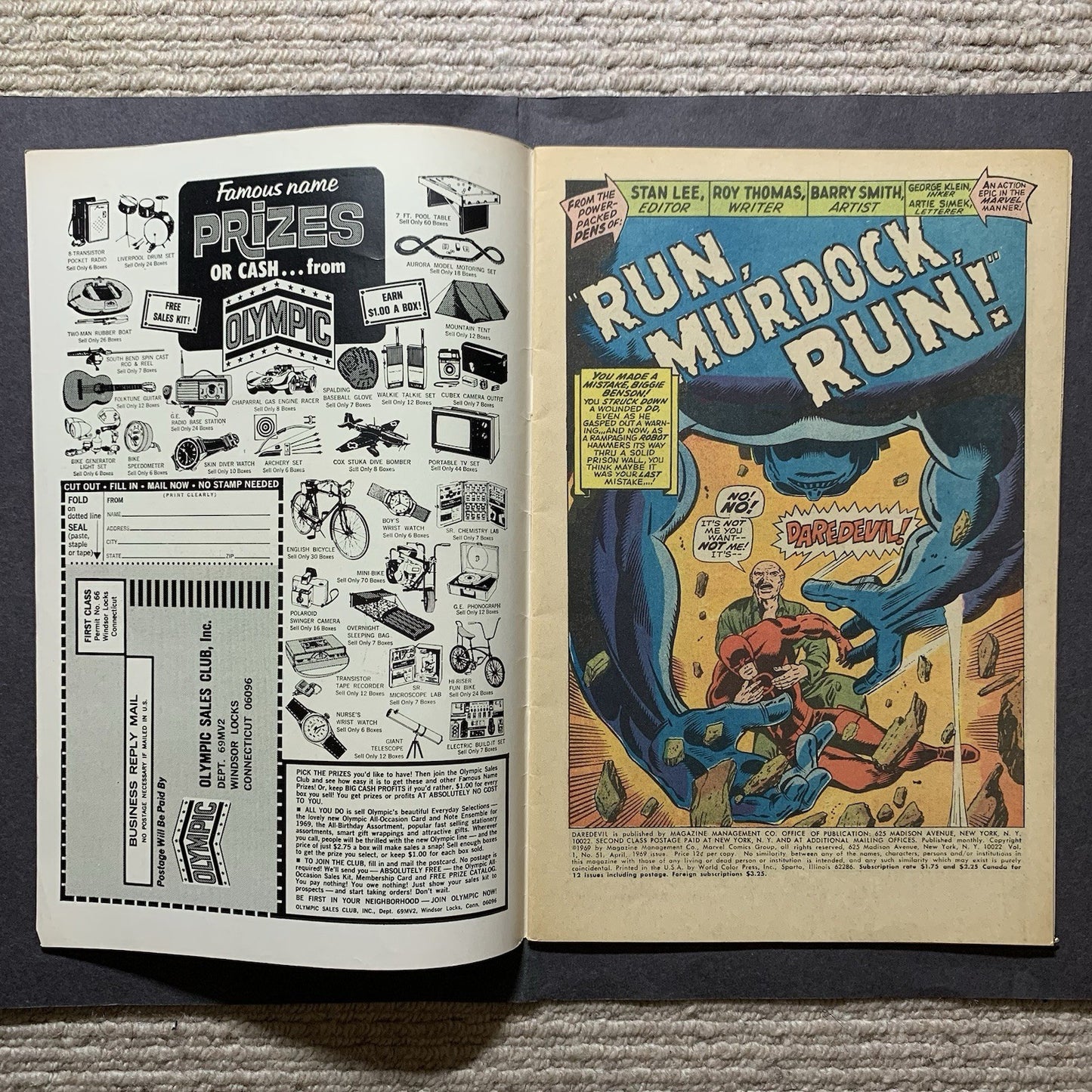 Daredevil 51/ Silver Age Marvel Comics 1969